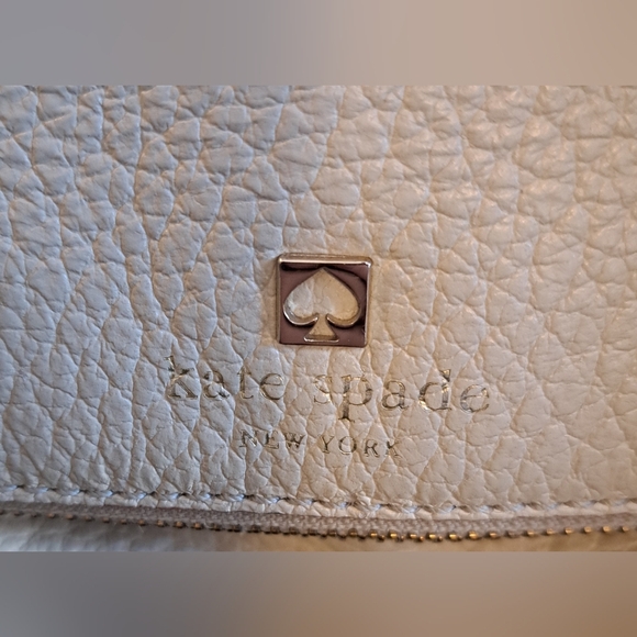 EUC Kate Spade Jenny Southport Cream & Black Leather Neutral Tote Purse Bag - Picture 12 of 15